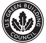 logo US green building council, hands free sink