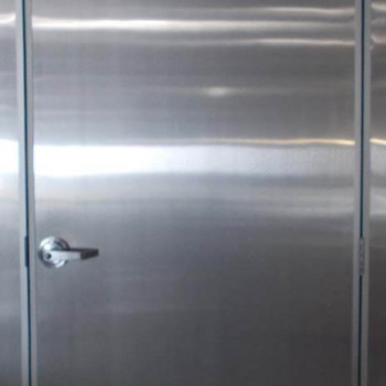 modular cleanroom door, silver color
