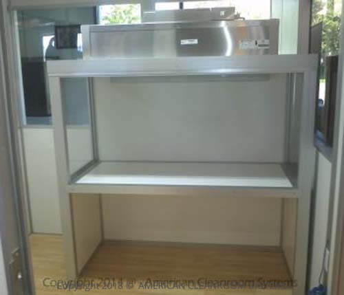 cleanroom work station, drawing cleanroom flow bench