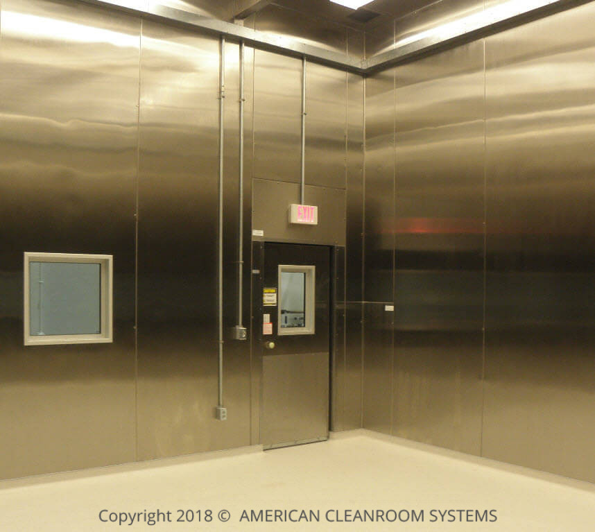400 Square Foot, Class Exhaust HEPA Filtration, Non Classified Stainless Steel Cleanroom