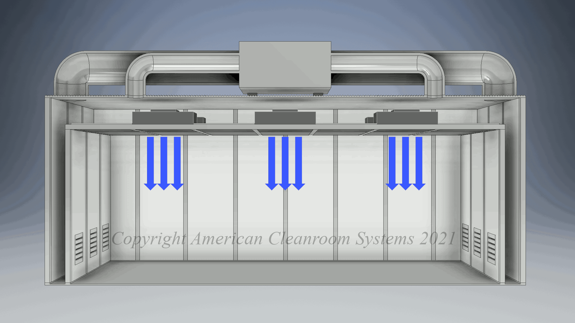 American Cleanroom Systems air flow gif copyright 2021