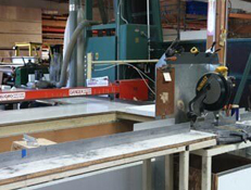 cleanroom factory, chop saw