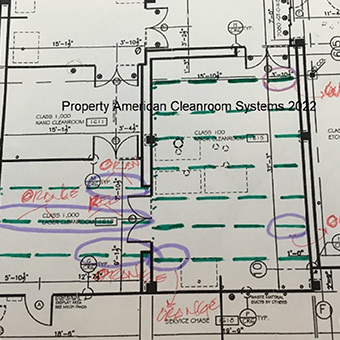 cleanroom shop drawing