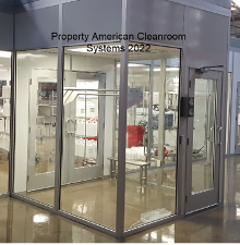 ISO-8 cleanroom, food cleanroom, floor to ceiling glass cleanroom walls