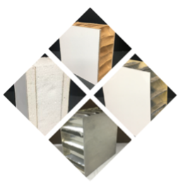 cleanroom panels, FRP on honeycomb, Aluminum on aluminum honeycomb, stainless steel on aluminum honeycomb, vinyl gypsum on foam