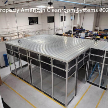 modular cleanroom install step 4, roof deck