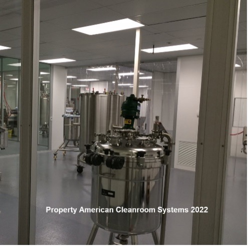 Interior ISO7 cleanroom, stainless steel mixing equipment
