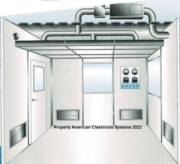 1980’s ducted cleanroom design, air handler unit, ducted HEPA filters