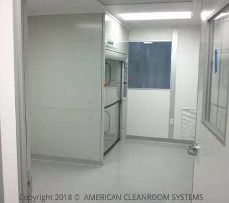 ISO-7 pharmaceutical cleanroom, cleanroom exhaust hood, cleanroom door