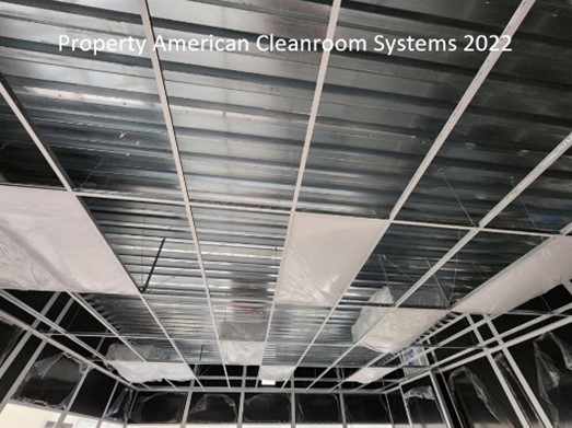 modular cleanroom ceiling, white HEPA fan filter units in cleanroom ceiling