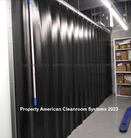 black laser curtains, controlled environment