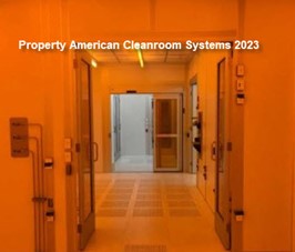 Interior class 100 cleanroom, amber lighting, ULPA filters
