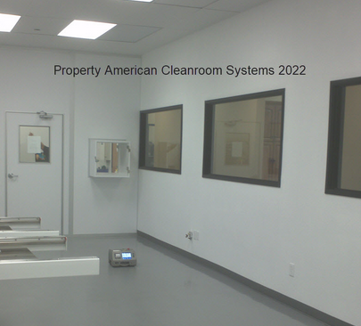 Cleanroom interior, stick built walls, modular wall, windows