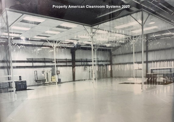 igh bay softwall cleanroom, 20 ft ceiling, clear vinyl cleanroom curtains