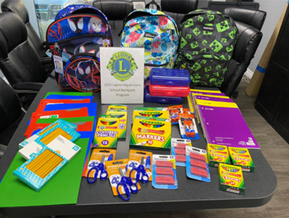 school backback program donation lions club