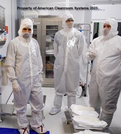 cleanroom bunny suit, cleanroom knee high shoe cover, cleanroom gown room