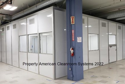 class 1000 cleanroom, painted aluminum cleanroom walls, cleanroom windows
