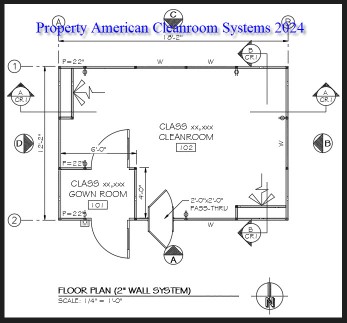 cleanroom drawing, plan view
