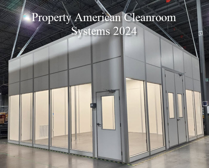 576 SF, ISO8, aerospace cleanroom, exterior, double center doors