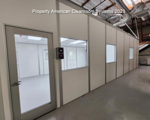 medical device cleanroom, storefront door, digital magnehelic gauge, modular cleanroom