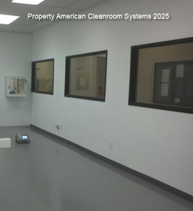 “white gypboard wall with windows” “conventional construction cleanroom