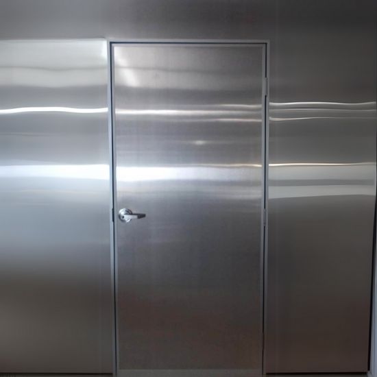 modular cleanroom door, silver color