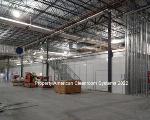 “ISO-6 aerospace cleanroom” “white cleanroom walls” “stair case” “Cedar Rapids Iowa”