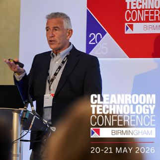 Cleanroom Technology Conference Birmingham 2026, man speaking behind a podium